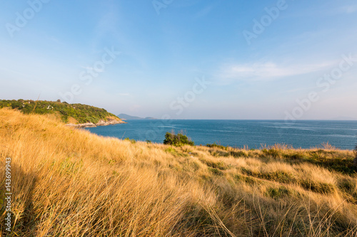 Phromthep cape viewpoint at twilight sky in Phuket Thailand