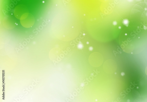 Green blur background.