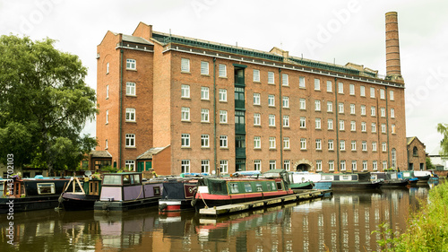 Boats on the Macclesfield Canal, outside the original Hovis Mill photo