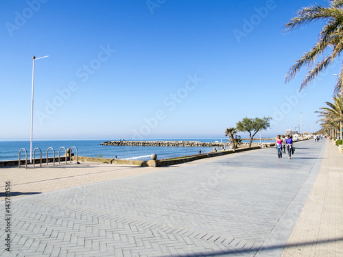 Paseo marítimo de Sitges,Cataluña,España	