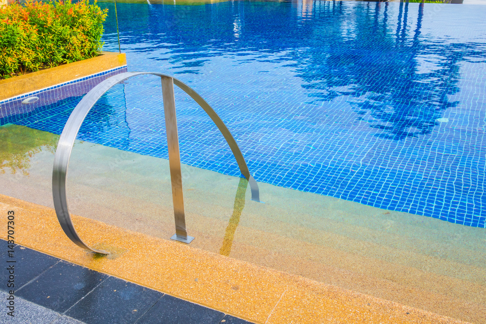 Obraz premium Swimming pool with stairs .