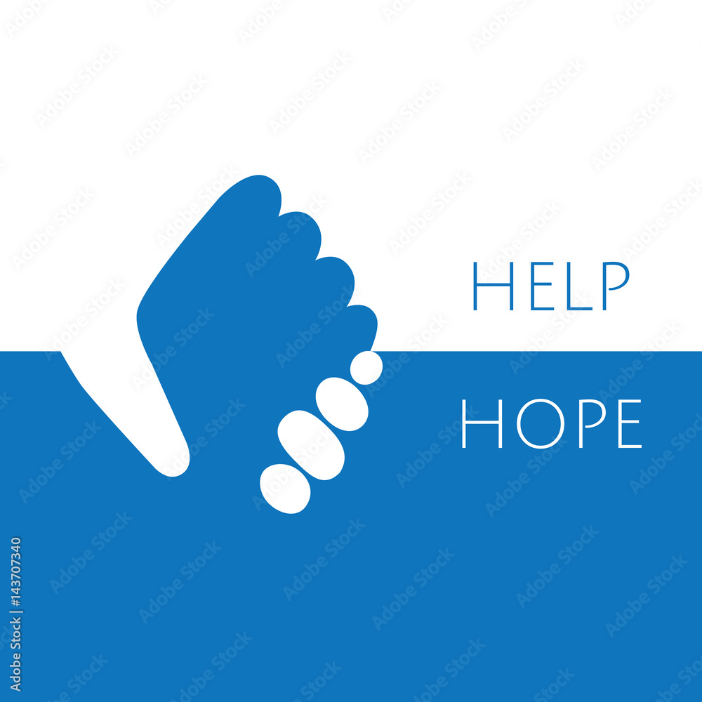 Help and hope logo graphic design Stock Vector | Adobe Stock