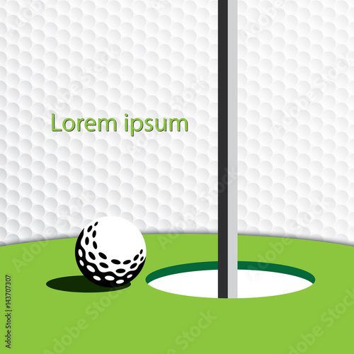 Golf invitation flyer template graphic design