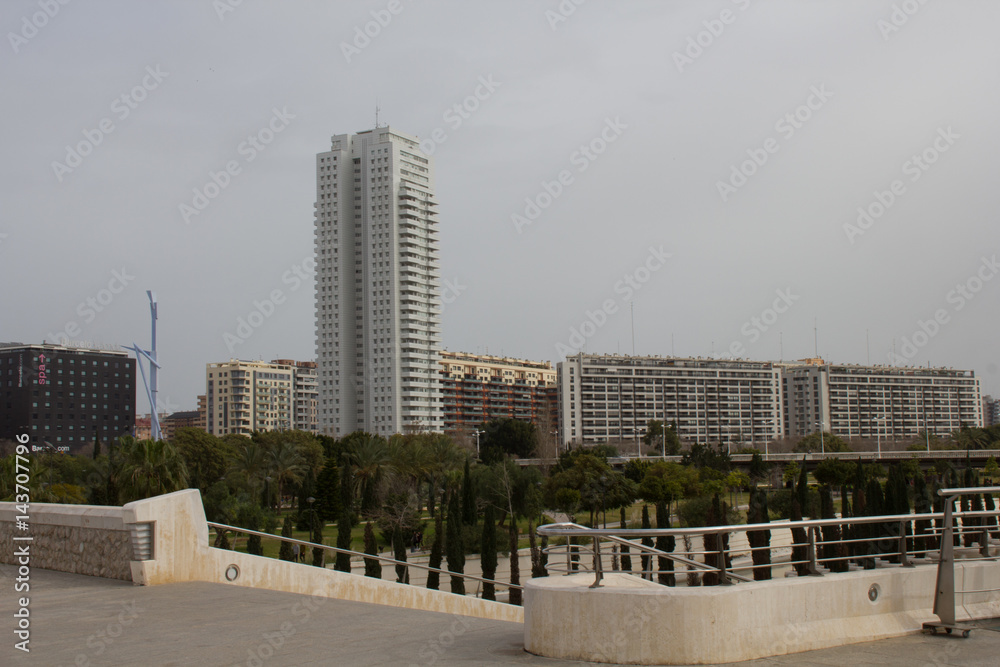 View from Palace of arts, Auditorium(Palau de las artes) in the City of Arts and Science, Valencia, Spain View from Palace of arts, Auditorium(Palau de las artes) in the City of Arts and Science, Valencia, Spain