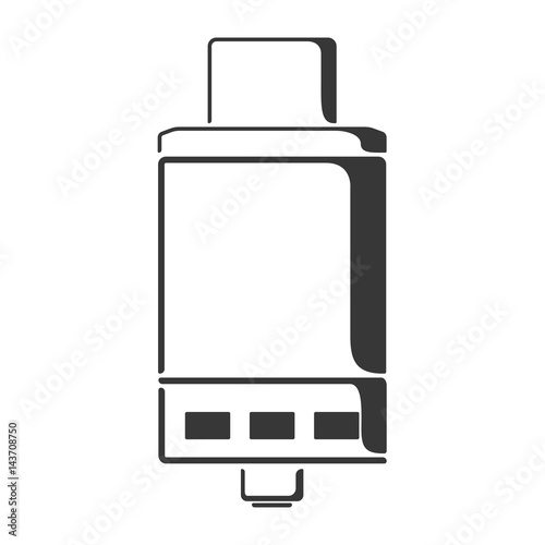 Black bottom airflow rebuildable drip atomizer icon with multiple holes