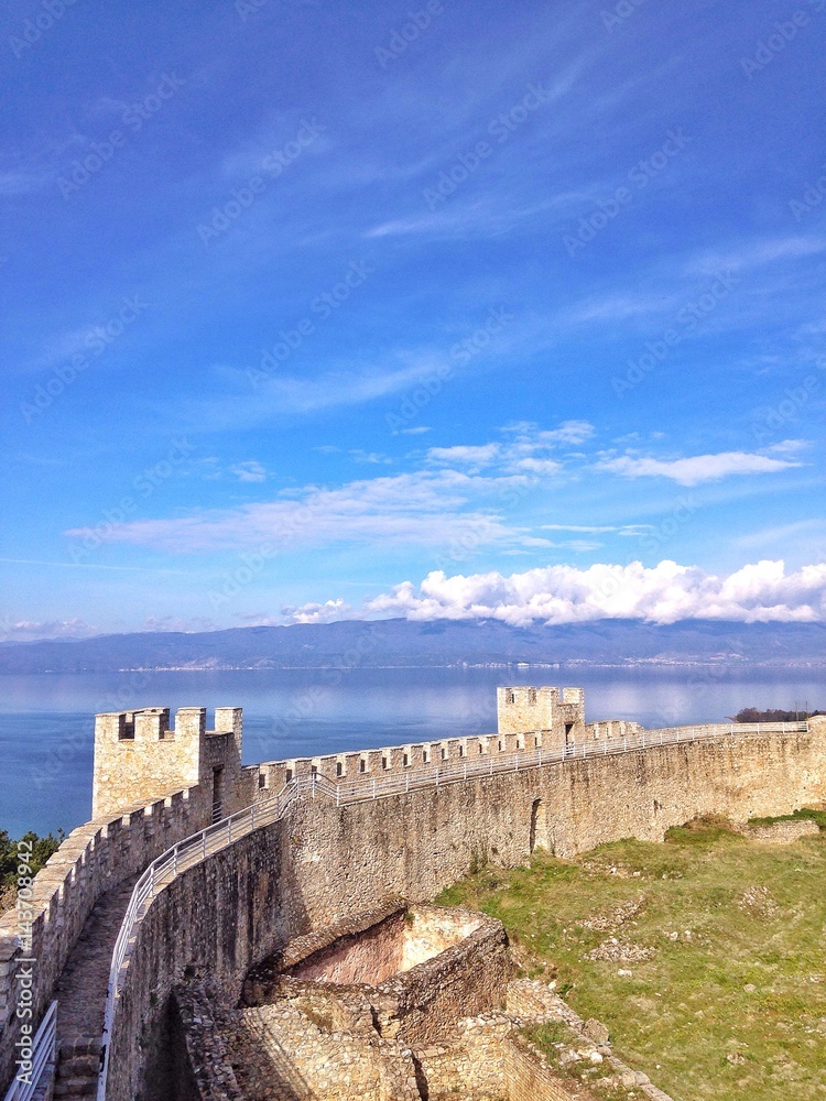 Old fortress ruin of tsar Samuel in Ohrid, Macedonia