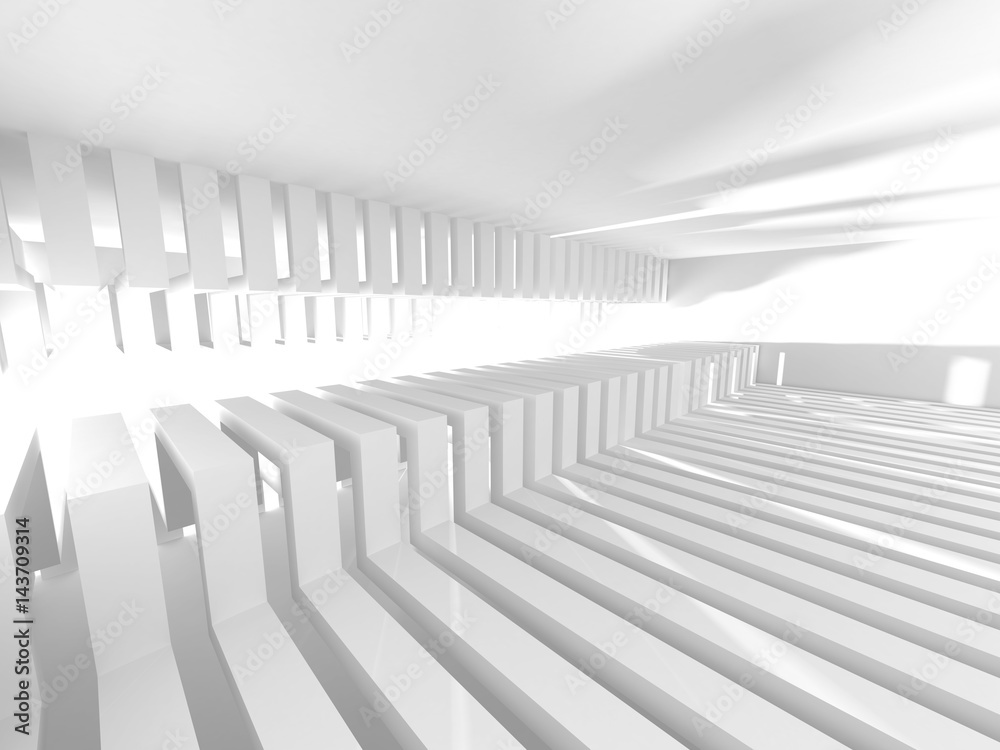 Naklejka premium Abstract Modern White Architecture Background