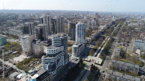 A view of the city of Dnepro from a height of 200 meters.