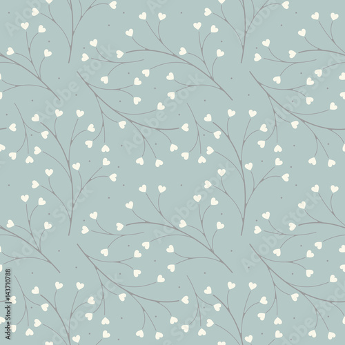 Cute  seamless pattern with hearts