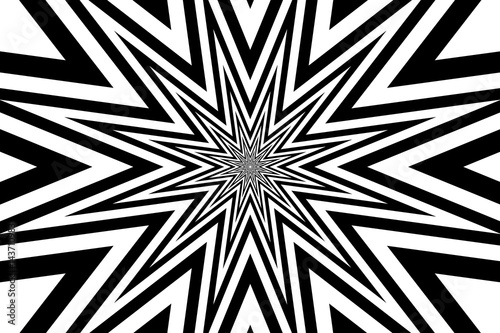star - abstract geometric black background