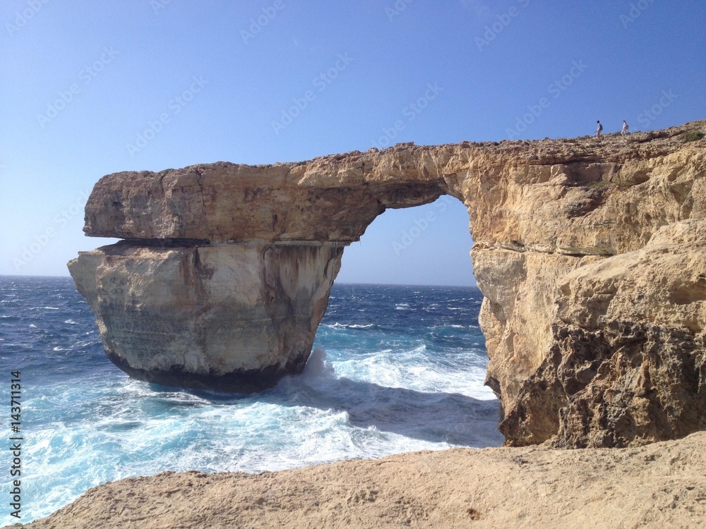 Fototapeta premium Malta Blue Window, in San Lorenzo.