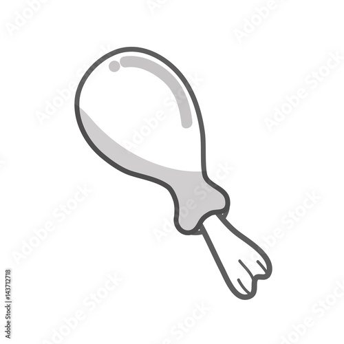 contour delicious chicken thigh food icon