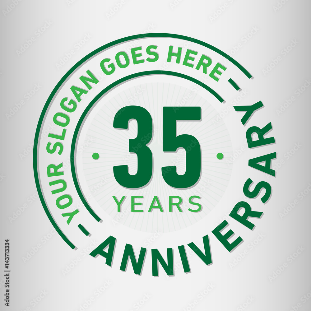 35 years anniversary logo template. Vector and illustration. 35 years anniversary logo template. Vector and illustration.