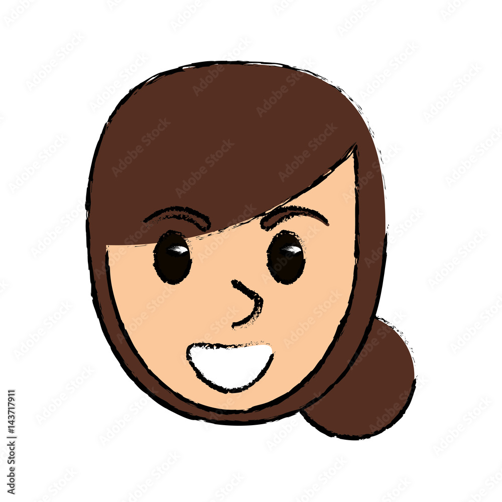 Fototapeta premium cartoon face female comic image vector illustration eps 10