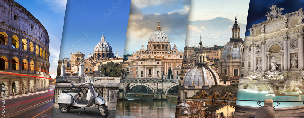 Naklejka premium Rzym i Watykan Włochy