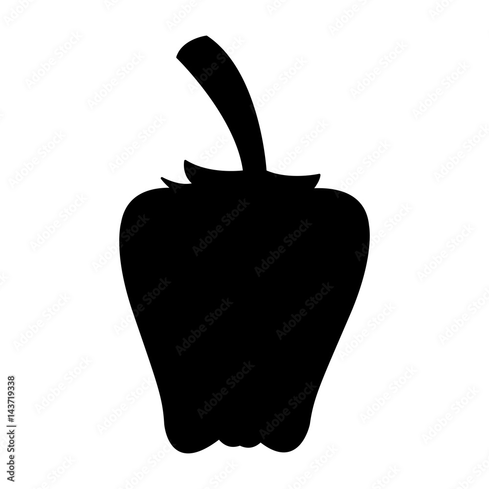 bell pepper vegetable icon image vector illustration design black silhouette bell pepper vegetable icon image vector illustration design black silhouette