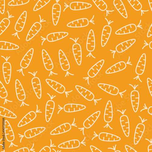 orange carrot seamless pattern