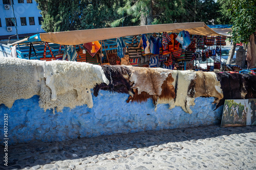 Goat Skins at the Moroccan Madina