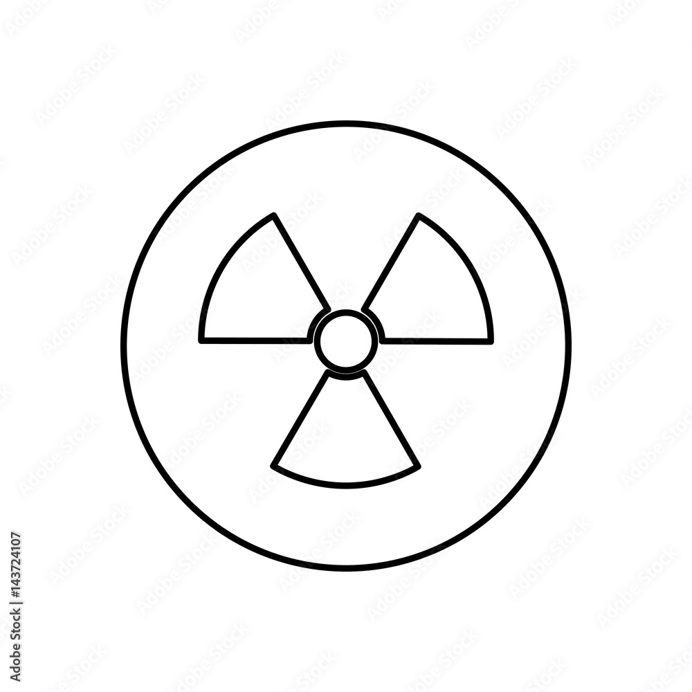 Nuclear sign advert icon vector illustration graphic design Nuclear sign advert icon vector illustration graphic design