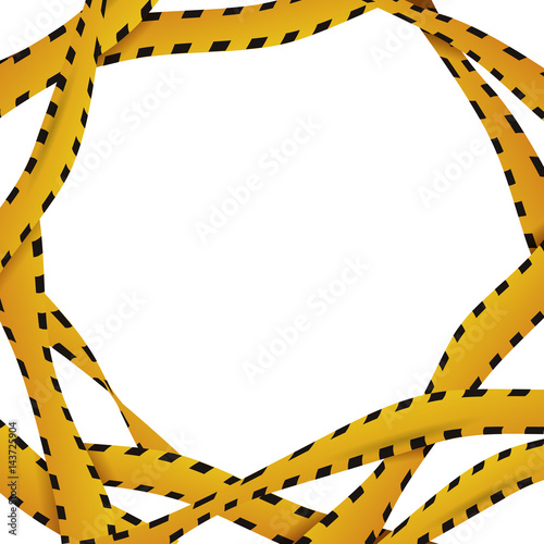 Police yellow tape icon vector illustration graphic design