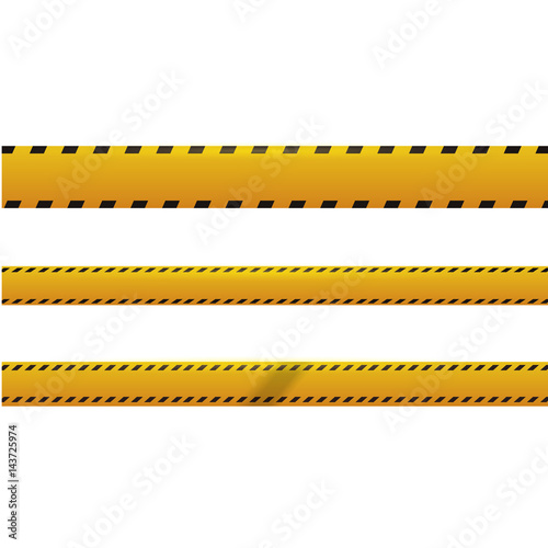 Police yellow tape icon vector illustration graphic design