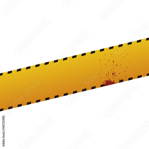 Police yellow tape icon vector illustration graphic design