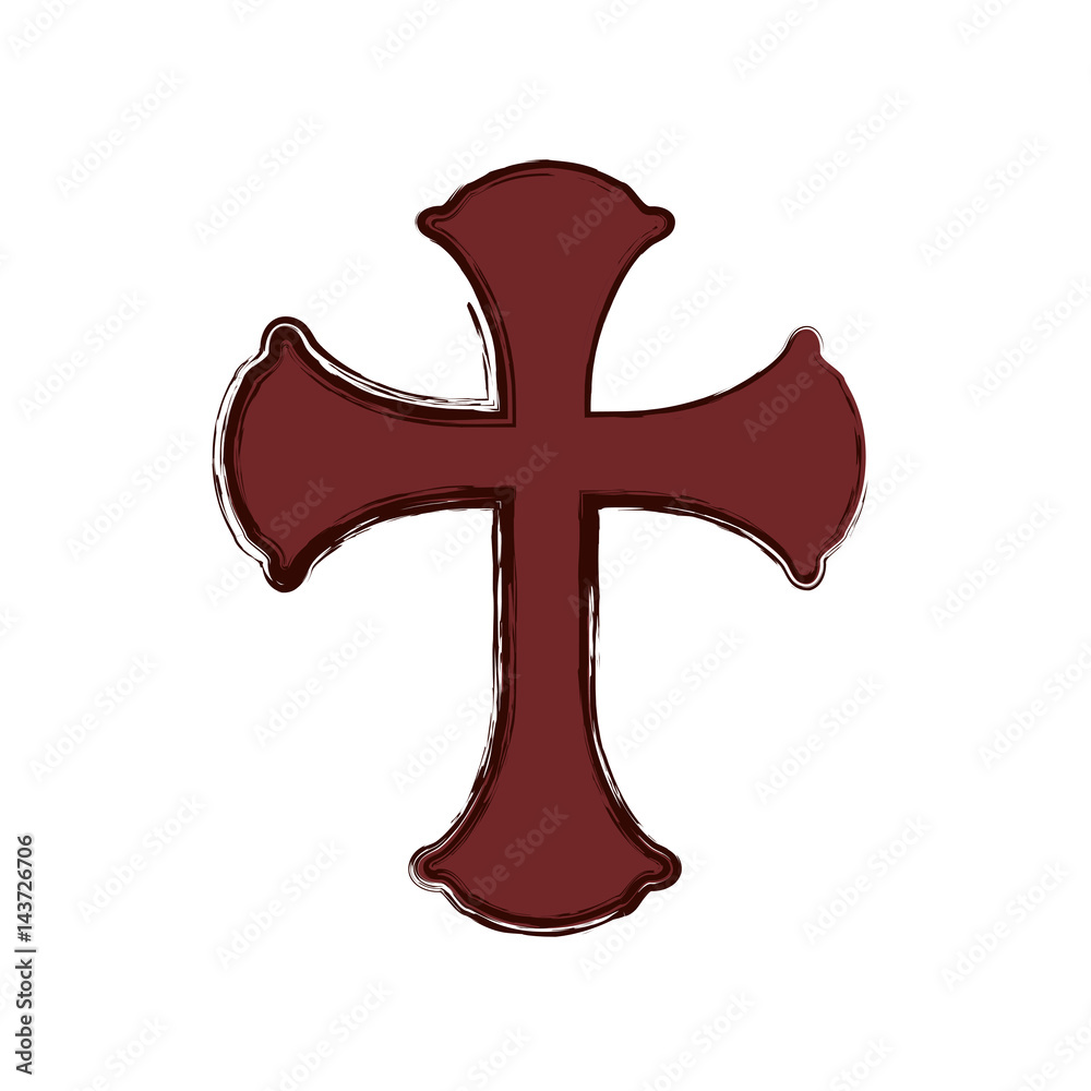 Christianity cross symbol icon vector illustration graphic design
