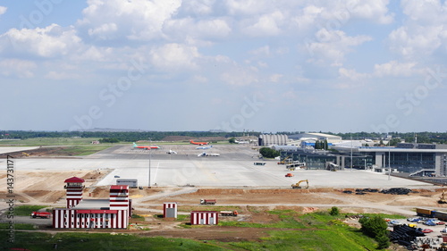 The platform of the international Donetsk airport photo