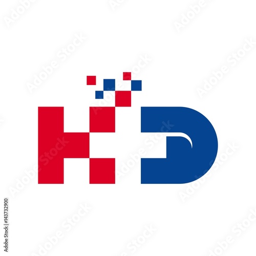 h and d logo vector.