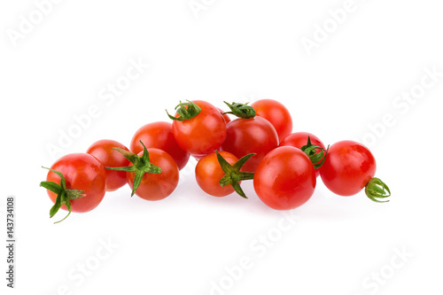 Fresh tomatoes Healthy food concept. on yellow table background