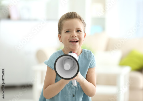 Cute little girl with megap...