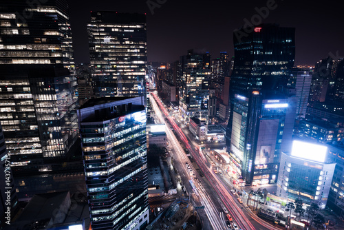 On the roof of the building at Gangnam Station intersection