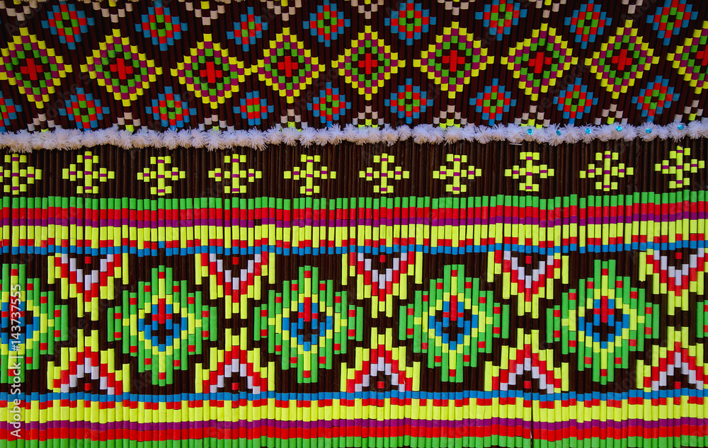 Colorful threads graphic pattern handicraft Colorful threads graphic pattern handicraft
