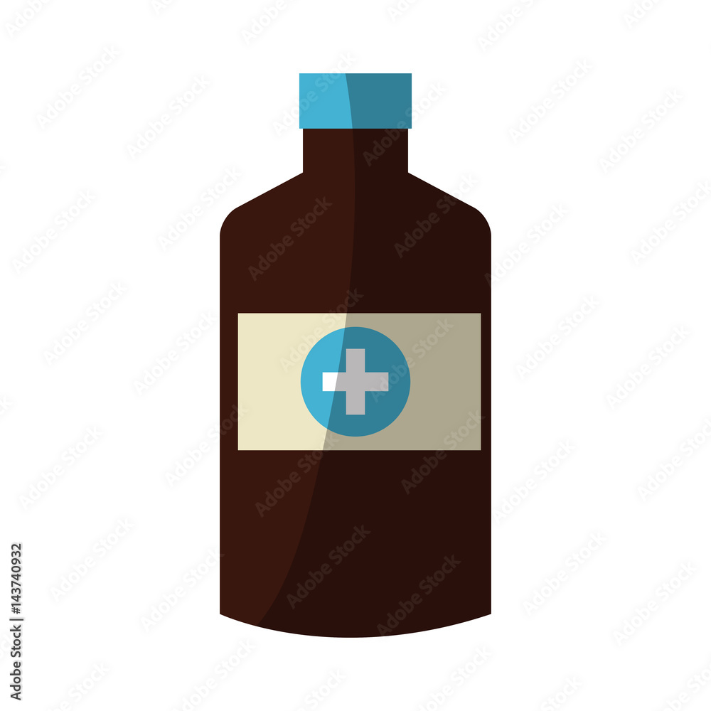 medicine bottle icon over white background. colorful design. vector illustration medicine bottle icon over white background. colorful design. vector illustration