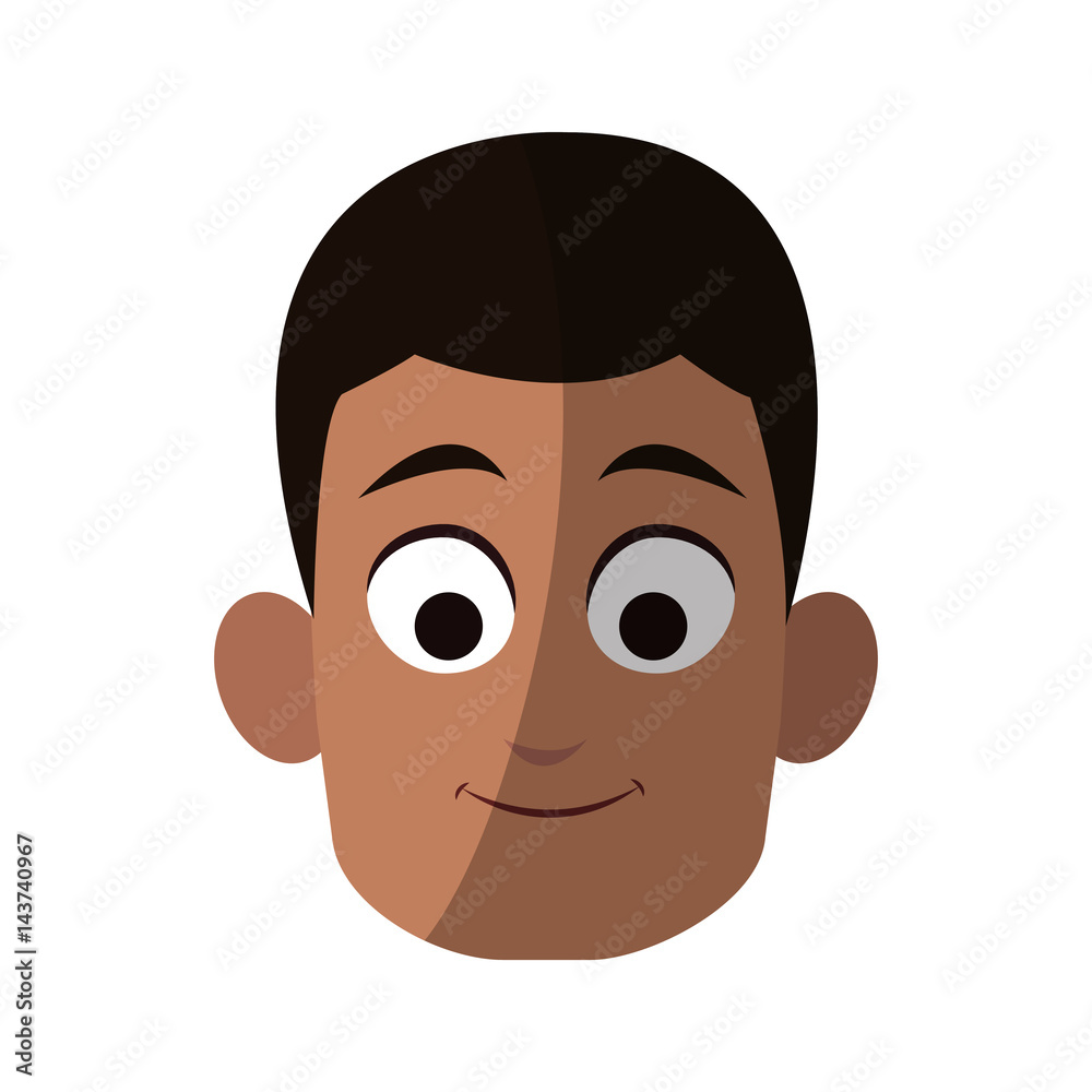 happy boy face, cartoon icon over white background. colorful design. vector illustration happy boy face, cartoon icon over white background. colorful design. vector illustration