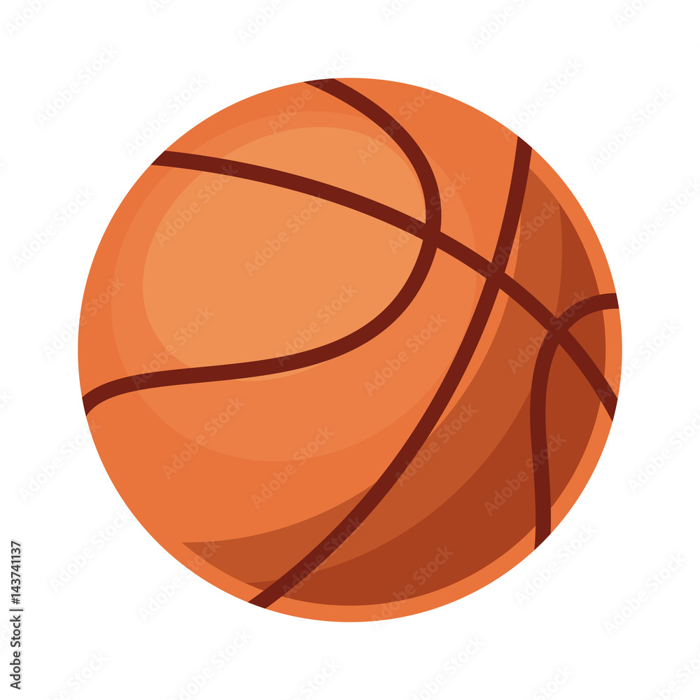 basketball ball icon over white background. colorful design. vector illustration