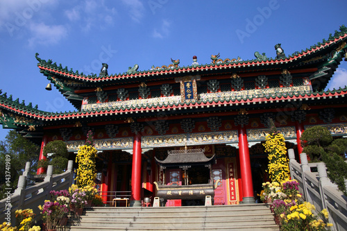 Chinese temple in Sheung Shui, Hong Kong 