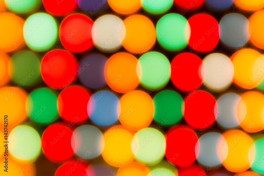 Defocused lights, colorful circles abstraction Defocused lights, colorful circles abstraction