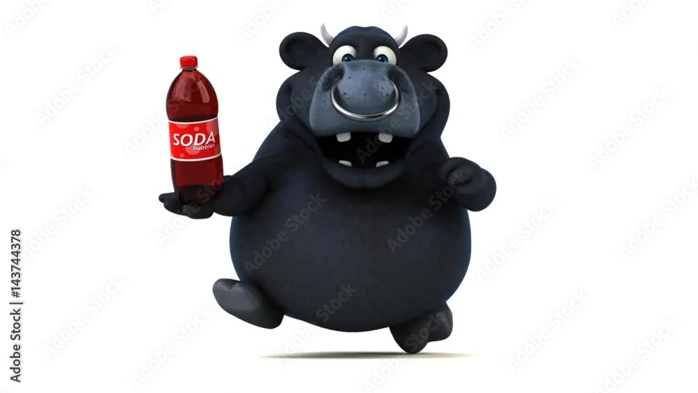 Fun black bull - 3D Animation Fun black bull - 3D Animation