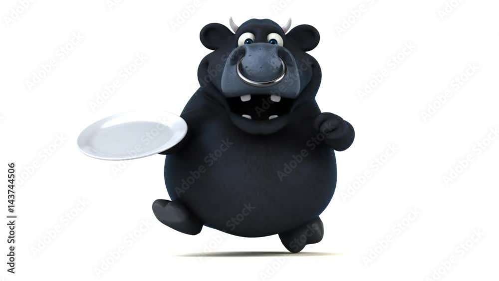 Fun black bull - 3D Animation Fun black bull - 3D Animation