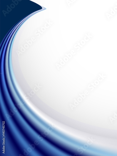 white background with blue stripe