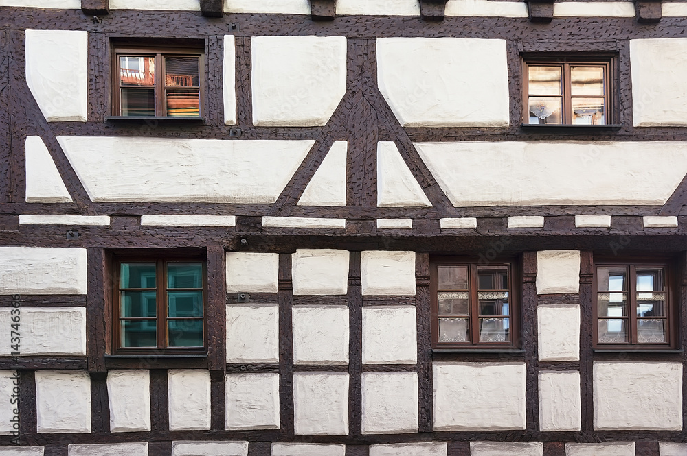 Half timbered house in old town of Nuremberg