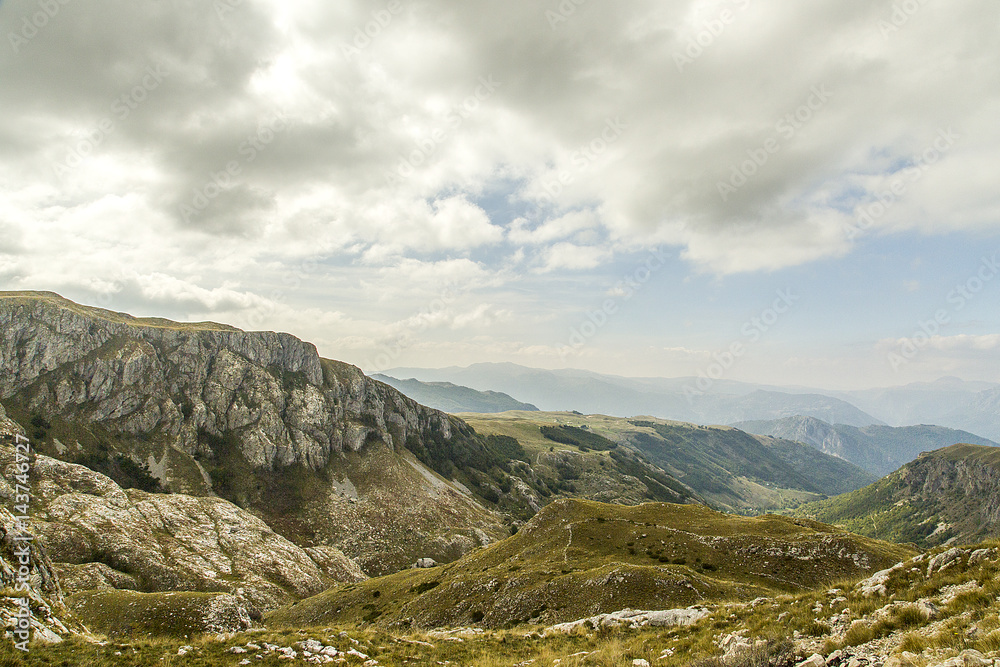 Montenegro. Durmitor National Park.  Durmitor is a mountain and the National Park called on it. The highest point is Mount Bobotov Kuk-2522 m height.