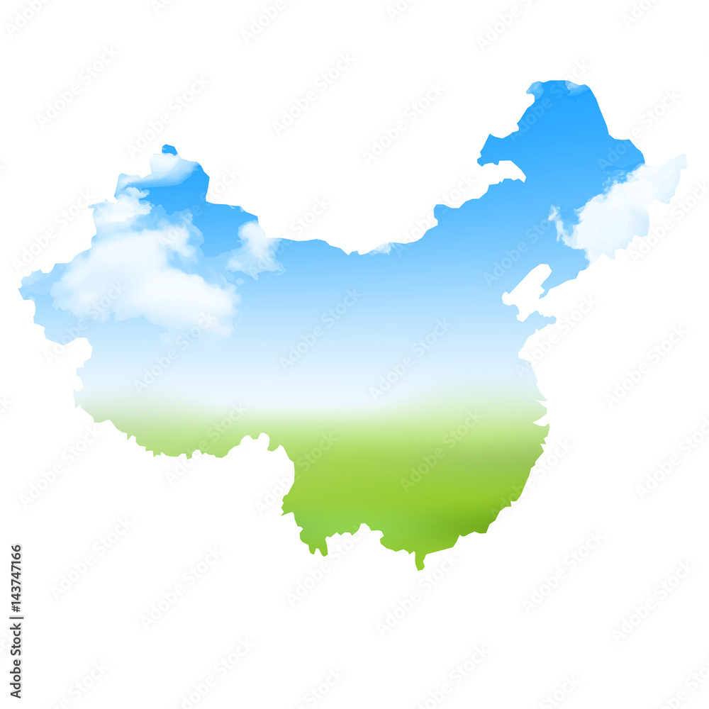 Obraz premium 中国 空 地図 アイコン