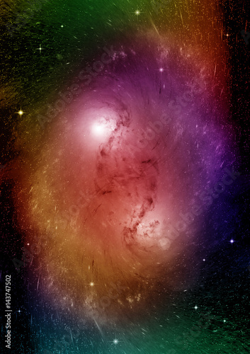 Obraz na płótnie Stars, dust and gas nebula in a far galaxy w salonie