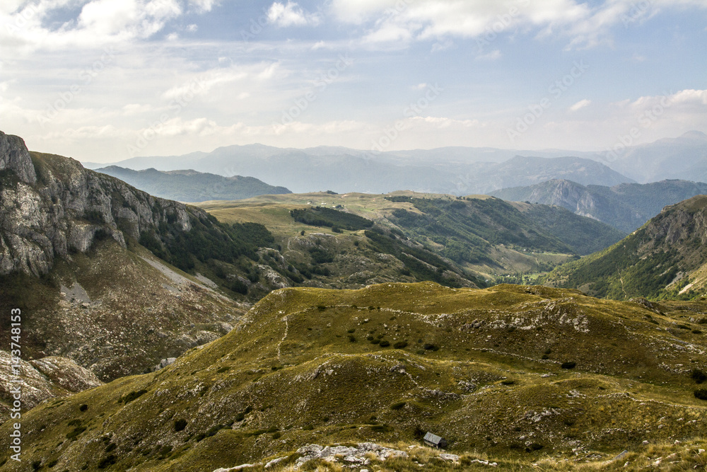 Montenegro. Durmitor National Park.  Durmitor is a mountain and the National Park called on it. The highest point is Mount Bobotov Kuk-2522 m height.