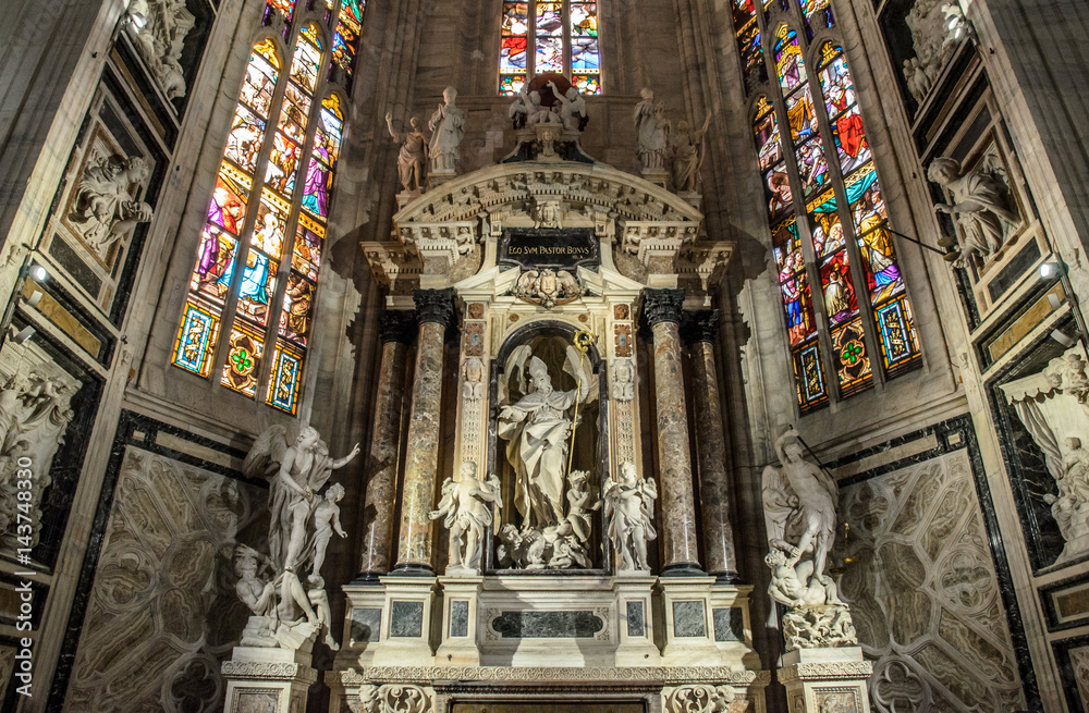Saint John statue in Duomo cathedral