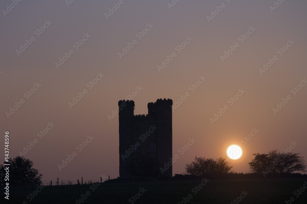 castle sunset