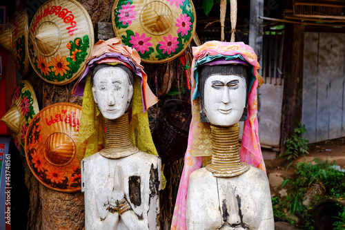 Statue in long neck Karen village / Statue in long neck Karen village at Maehongsorn province, north of Thailand