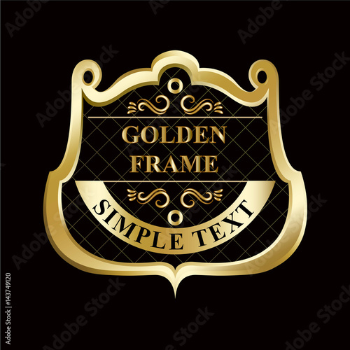 Golden Frame. Vector